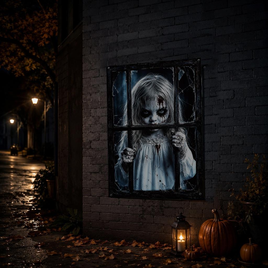Halloween Decorations Window Mural for Indoor Outdoor - 12080 cm Wall