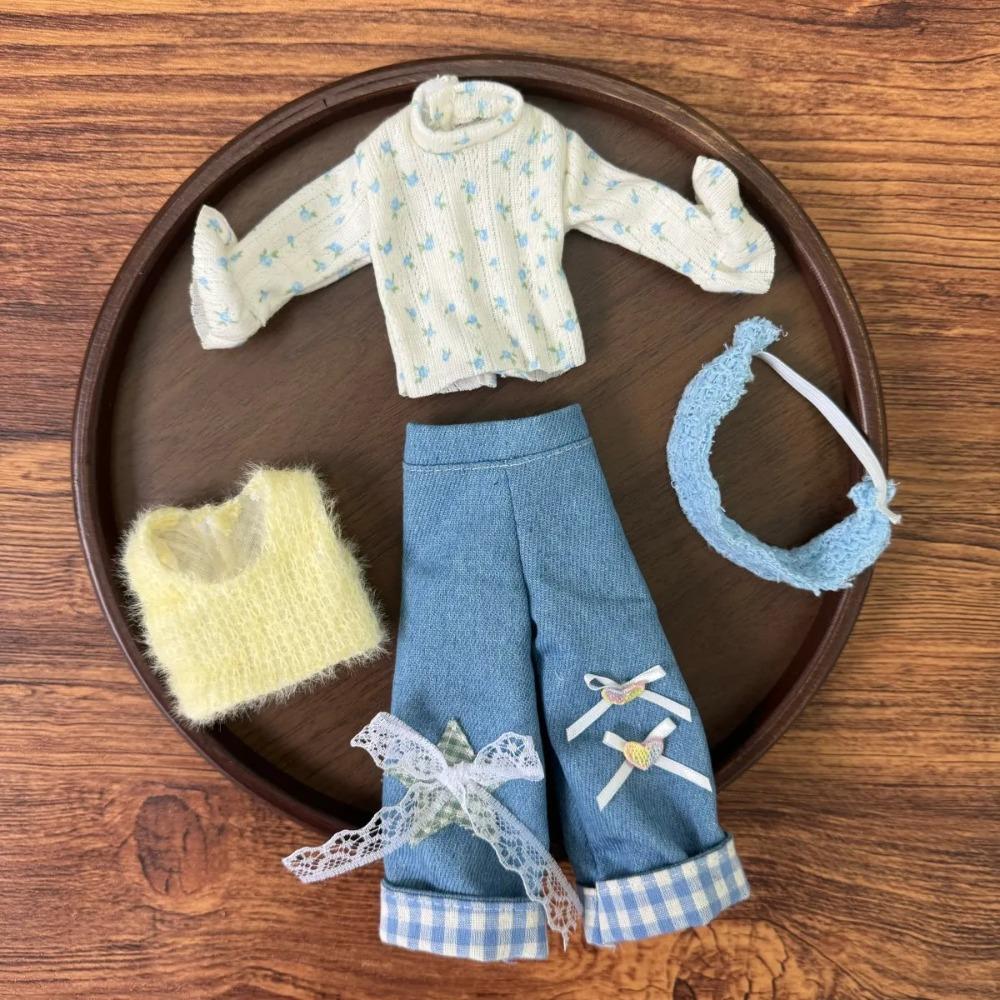 1/6 Doll Clothes Set 30cm Fashion Cute Outfits - Soft Hat+ Top+Skirt Stylish Clothing for 30cm Dolls Accessories (Only Clothes)