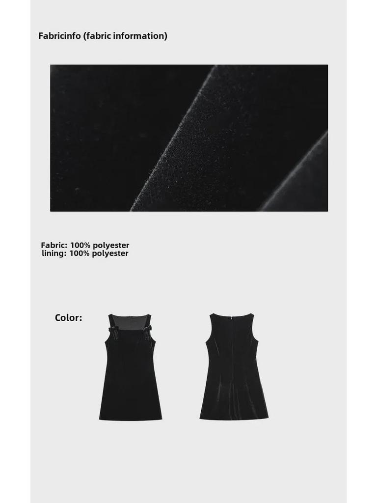 Winter 2024 French Retro Velvet Suspender Dress - Age-Reducing Style F2561