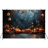 Mocsicka Halloween Backdrops For Photography Dark Night Jack-O-Lanterns Pumpkin Background Baby Shooting Props Decoration Studio