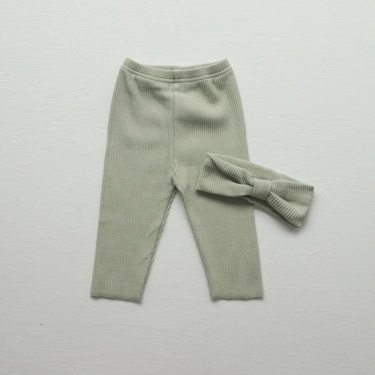 Autumn Ribbed Cotton Leggings for Babies and Kids - Multicolor Pajama Pants
