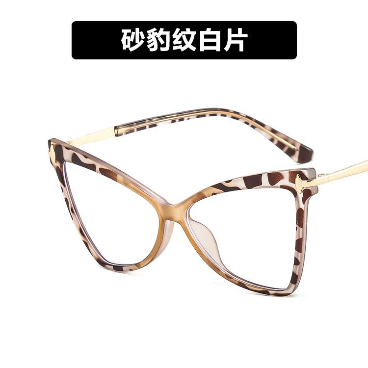 

New Cat Eye Glasses Women Anti Blue Light Fashion Butterfly Flat Mirror Trendy Large Frame Eyewear Luxury Design