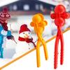 Användbar Smidig Tillfredsställ Nyfikenhet Föräldra-barn Interaktion 4 Bollar Snöbollsmakare Klämma för Snöig Dags Lek Snöleksak