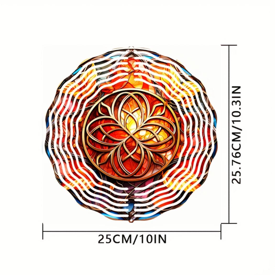 

Осенний кельтский ветряк 10 дюймов 3D металлическое искусство садовый декор вращающийся крюк яркие цвета геометрический узор для дома улицы подарок на новоселье 01A