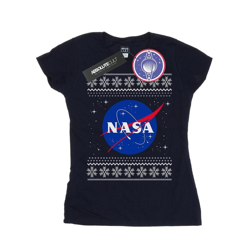NASA Womens/Ladies Classic Fair Isle Cotton T-Shirt