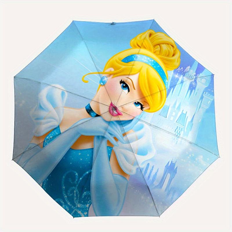 

1pc Cinderella Automatic Folding Umbrella - Portable Foldable Design with 8 Ribs, Durable Plastic & Iron Frame, Outdoor Umbrella yy250731026