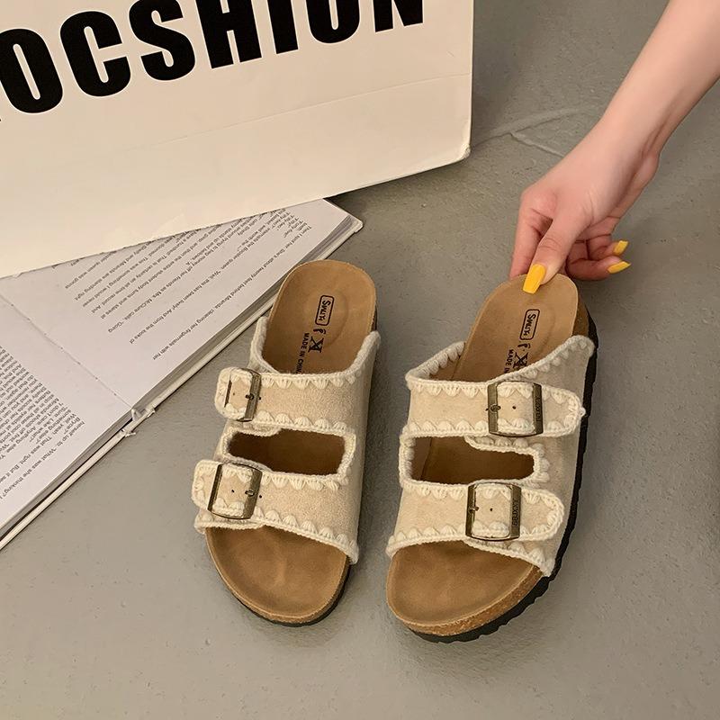 Thick-soled Cool Slippers Women's Shoes Wear Spring Ugly Cute Beach Slippers Muffin Bottom