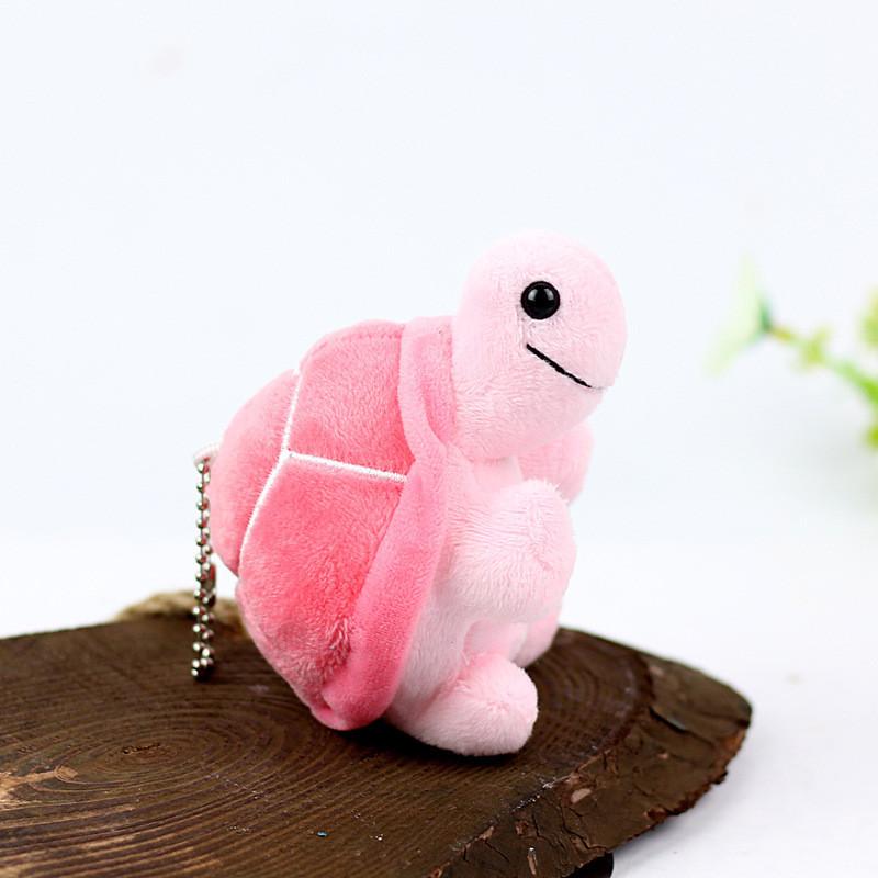 Adorable Plush Turtle Toy Stuffed Animal Soft Short Plush Green Pink Blue 10cm