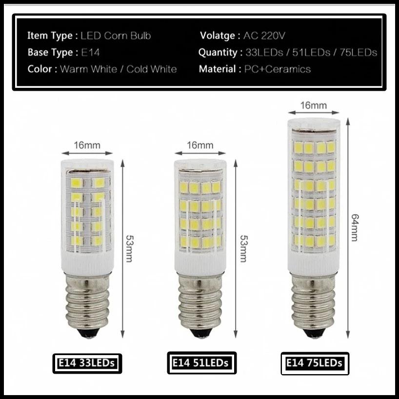18W 15W 12W 9W 7W E14 LED Bulb Lamp 220V-240V Mini Corn Bulb Light 2835SMD 360 Beam Angle Repla Halogen Chandelier Lights