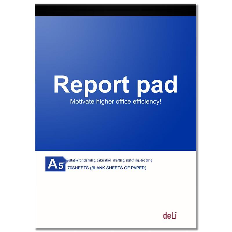 Deli A5 Blank Notepad (70 Sheets x 10 Books)