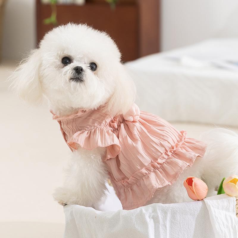 

Dog Spring Summer Princess Style Beautiful Tulip Puppy Dog Dress Small Dog Bigbear Teddy Pet Clothing XXL (recommended weight 15-9kg)