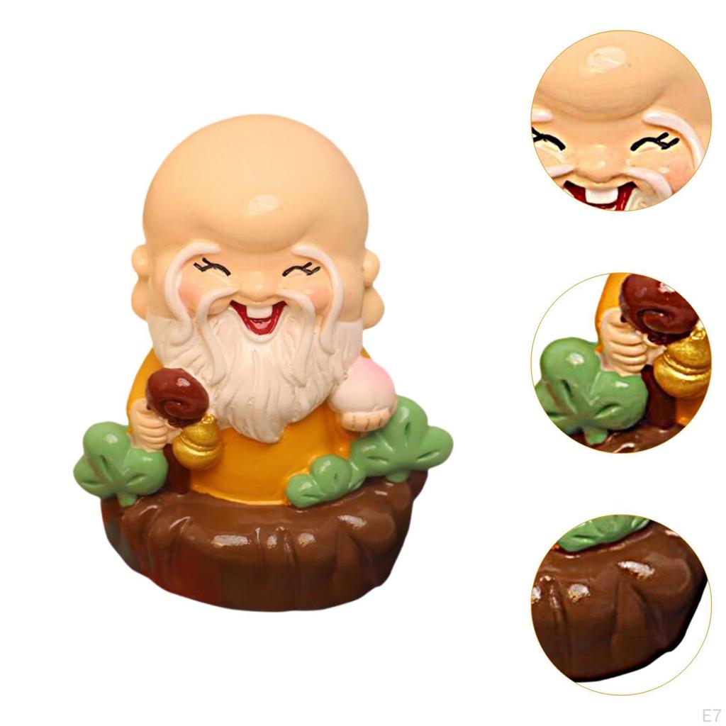 Chinese Statue Artwork Sculpture Traditional Figurine for Office Cabinet Fireplace Desktop Bookshelf