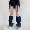 Harajuku Cargo Leg Warmers with Adjustable Buckle Strap Pocket for Women Punk Denims Baggy Foot Covers Footless Socks