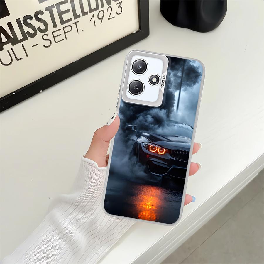 Back Phone Cover Case for Xiaomi Redmi A5 14C 10C 13C 9T 12C A1 A2 Plus 9C K60 Smoke Handsome Sports Car