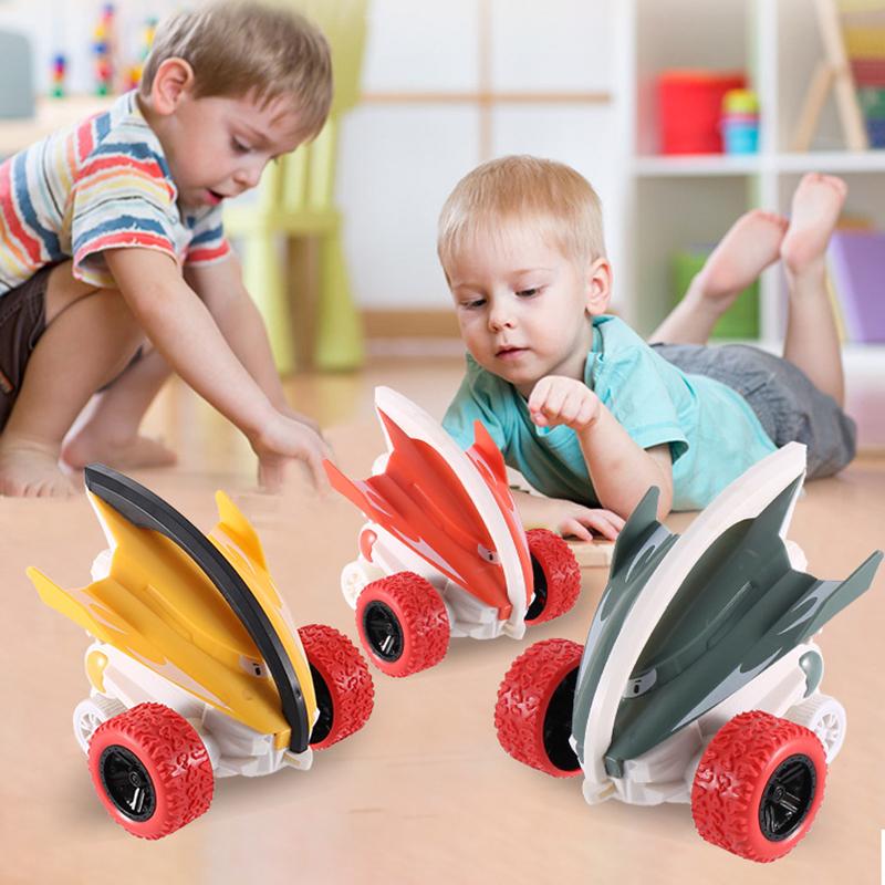 Pull Back Cars Push And Go Vehicles Toys 360 Degree Rotatable Car Kid Toddler Educational Toys Birthday Gift