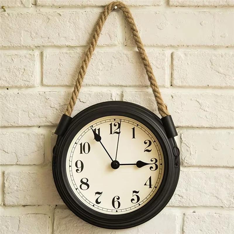 Clock Vintage Decor Living Room Wall Hanging Decoration Accessories Kitchen Room Decorative 3D Clock