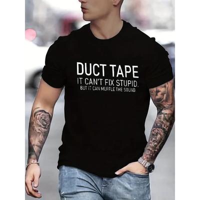 Funny Slogan Pattern Print Men's T-shirt Graphic Tee Men's Summer Clothes Oversized T-Shirt O-Neck Men's Outfits100% Cotton