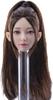16 Scale Female Head Sculpt Beauty Girl Mandy with Rooted Hair for 12-inch Female PH TBL JO Action Figure Body (Brown High Ponytail)