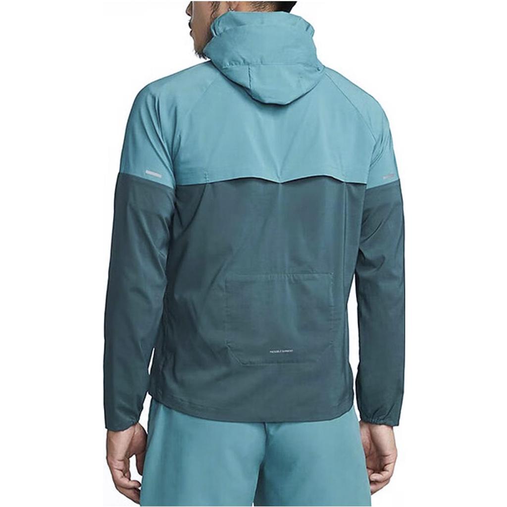 Nike Logo Print Colorblock Long Sleeve Hooded Sun Protection Jacket Men Jacket Green CZ9071-379