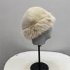 Winter warm hat women's imitation fur long rabbit fur dome fashion ear protection cold pullover hat northern wind and snow hat