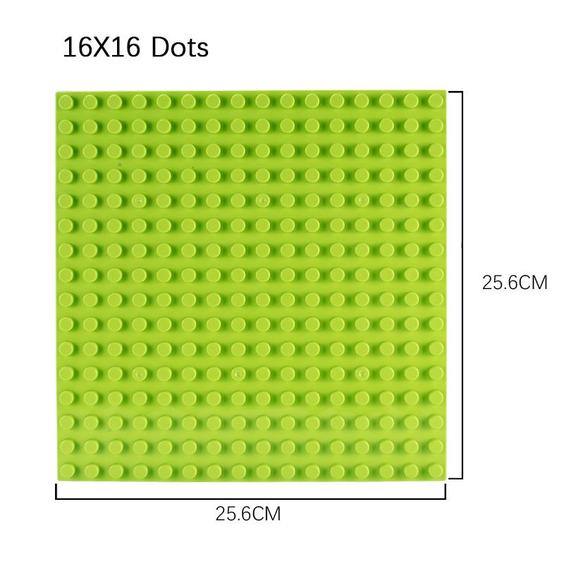 

16*16 точек базовая пластина для больших кирпичей 9 цветов базовая пластина доска DIY строительные блоки детские игрушки