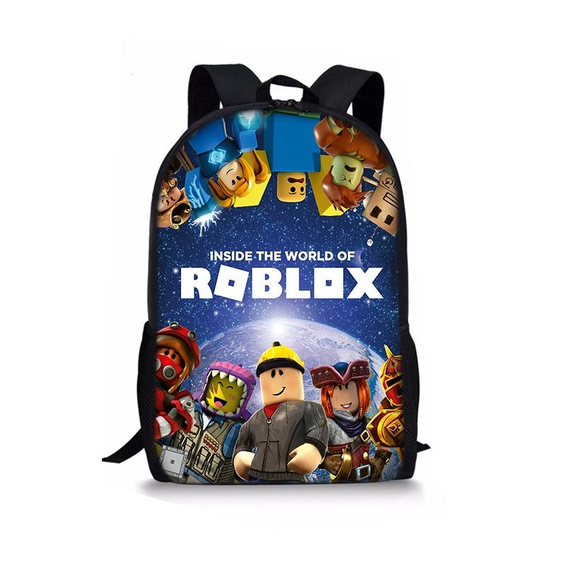 Plecak Roblox o dużej pojemności i z płynnie działającymi podwójnymi zamkami błyskawicznymi do szkoły i podróży