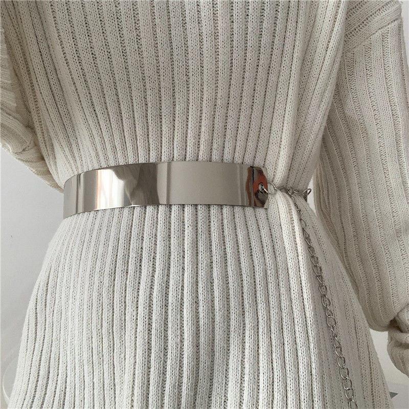 

Привлекательный металлический пояс для женщин яркого золотого и серебряного цвета. Модный аксессуар для всех случаев. серебряный