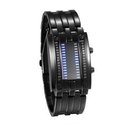 JEWELRYWE LED 3ATM Wasserdicht Datum Beliebt und Stilvoll für Business und Freizeit ein Tolles Geschenk für oder Weihnachten Herrenuhr, Widerstandsfähig, AM/PM Anzeige,