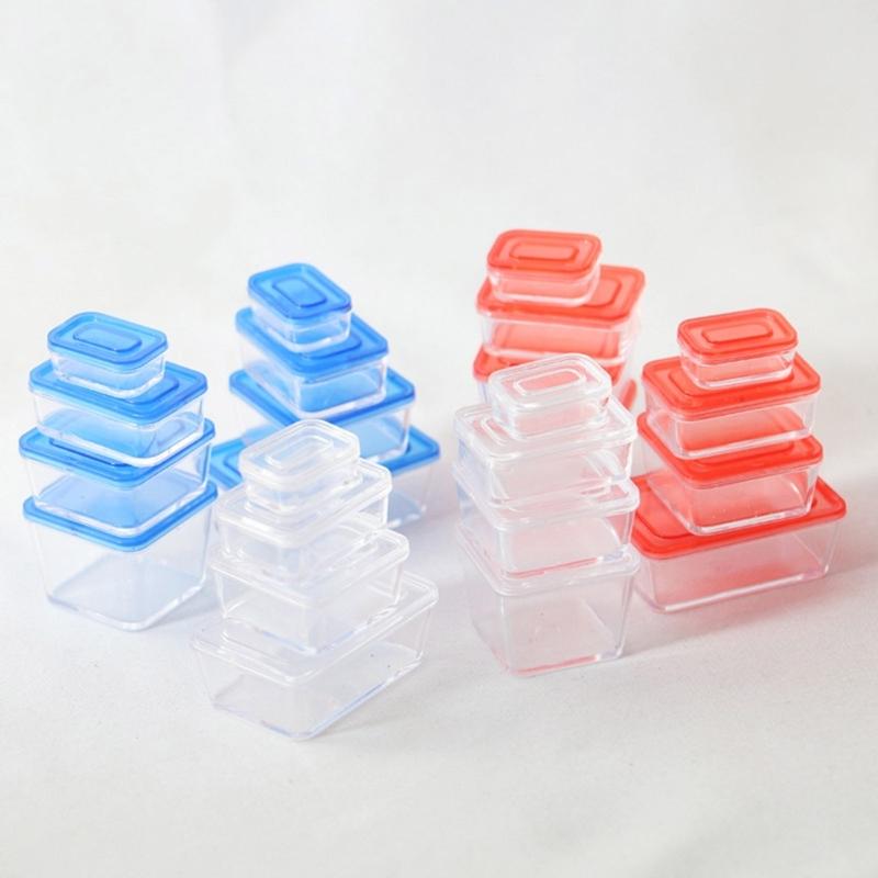 1:12 Dollhouse Fresh Keeping Box 4pcs Lunch Box DIY Kitchen Tableware Decoration