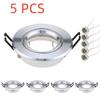 5pcs Rimless Recessed LED Downlight Mounting Frame Bracket Ceiling Lamp with GU10 Base Socket Spot Lighting Holder Fitting