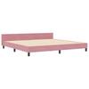 Boxspring Bed with Headboard Pink 200 x 200 cm Velvet