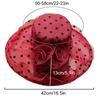 1 Stück Kentucky Derby Organza Kirchenhüte mit breiter Krempe Rüschen Blume Damen Netz Sonnenhut