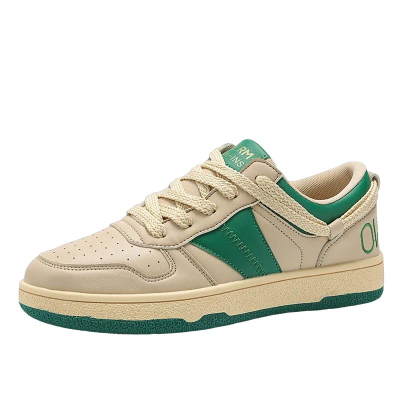 Minority Low-top Vulcanized Men's Shoes Walking Lace-up Color Matching Thick Sole Simple Trend Leisure Sports Shoes Men's Shoes