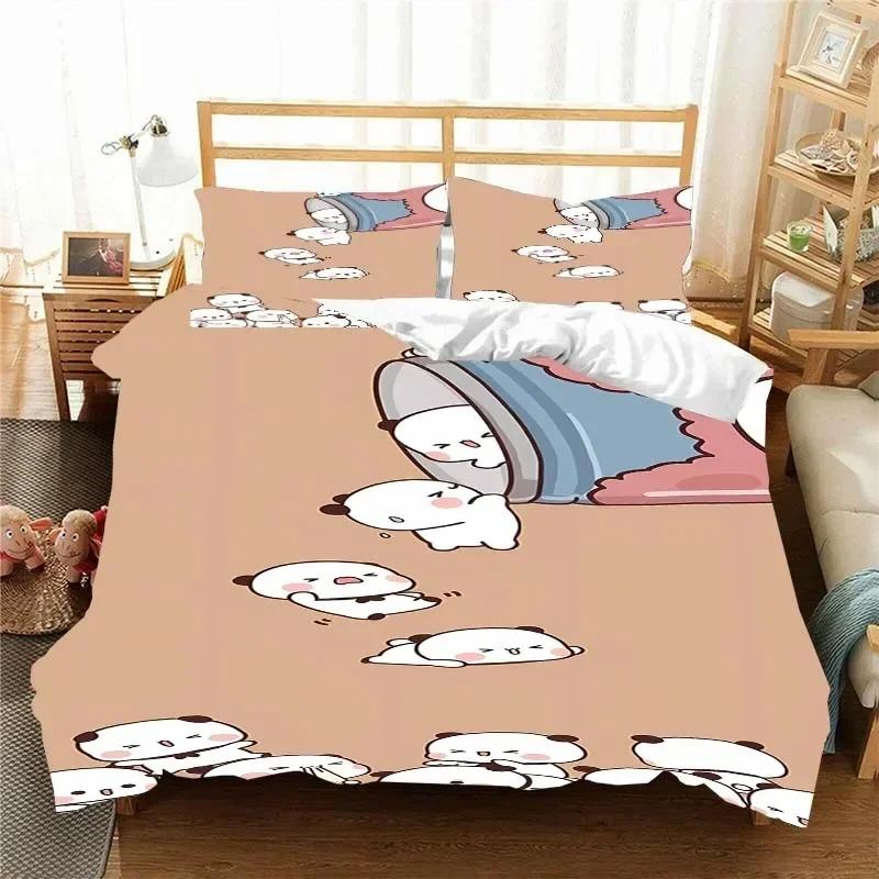 Kawaii Bubu and Dudu 3D Printing Anime Bedding Set Duvet Cover Comforter Bed Single Twin Full King Queen Size Bedding Set Kids
