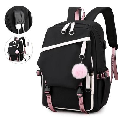 Nuovo stile bellissimo zaino scolastico Adolescenti Carino Zaino a spalla Tessuto in nylon Ragazze Grande capacità Antispruzzo