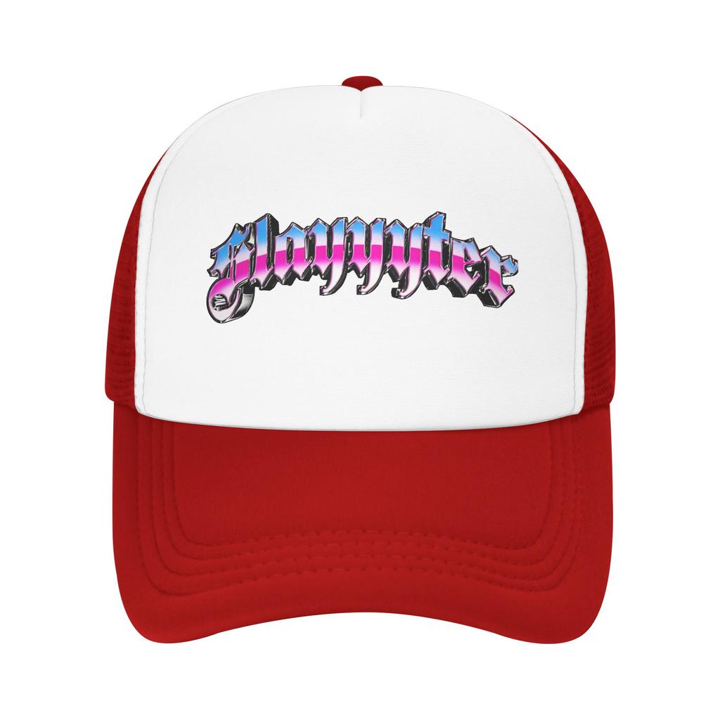 Slayyters Graphic Slay Mesh Sun Hats Unisex Print Hip Hop Hats Summer Casual Outdoor Gym Snapback Cap