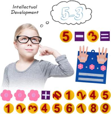 Soft Felt Math Finger Board Calculating Toy Math Learning Counting Early Educational Busy Board Toy for Preschool Children