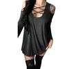 Womens Fashion Summer Sexy Off Shoulder Bandage Blouse Long Shirt Sleeve Tops
