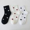 5 Paar Koreanischer Stil Liebes Mittelschaftsocken Harajuku Mittelschaftsocken Niedliche Patchwork Farbsocken Damen