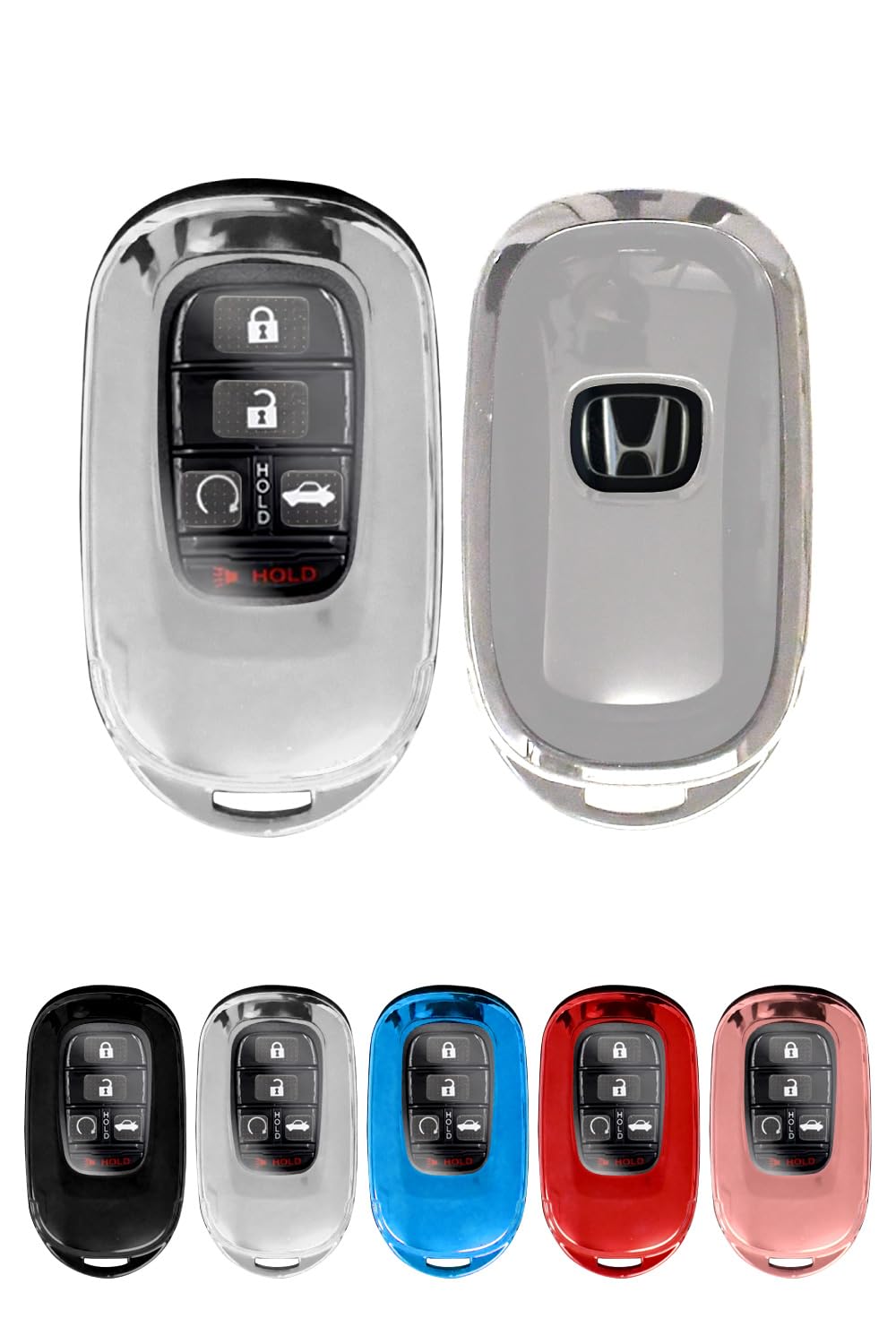

[shizukawill] DriveLife Smart Key Case Honda Key Case Key Chain Car Smart Key Type B, Silver Honda (HO17) серебряный