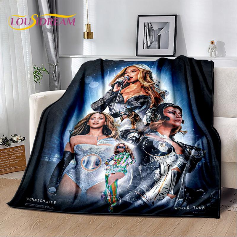 3D Latest Beyonce Giselle Knowles Soft Plush Blanket,Flannel Blanket Throw Blanket for Living Room Bedroom Bed Sofa Picnic Cover