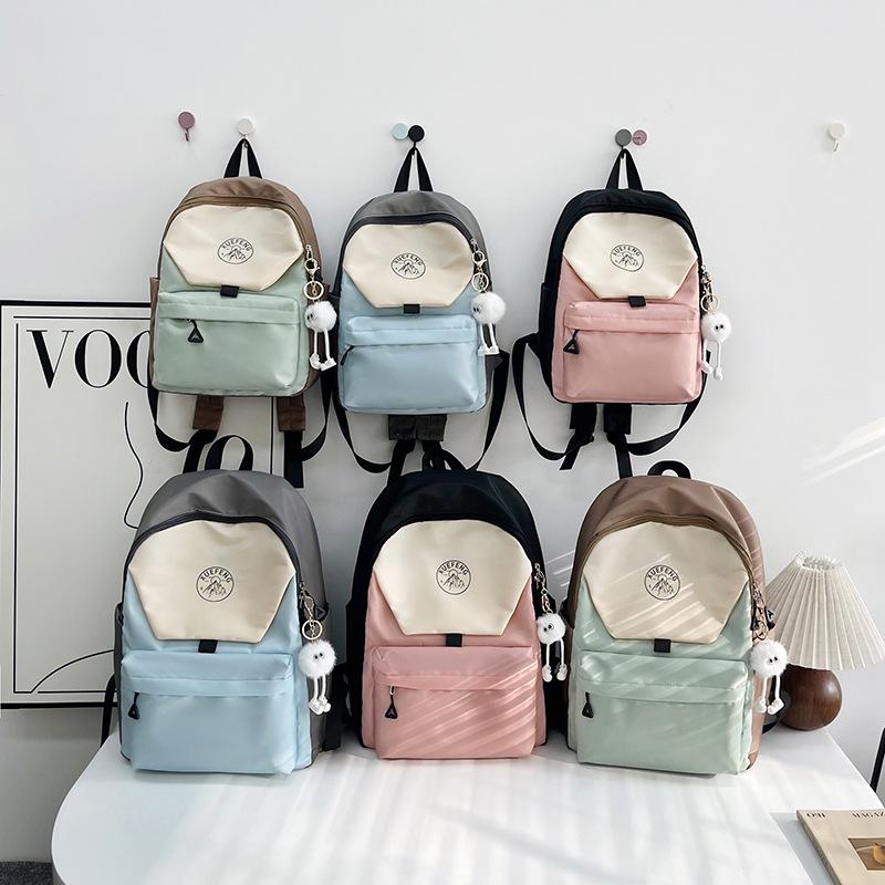 High value backpack Japanese splicing girl college style schoolbag boys and girls high school students junior high school students backpack