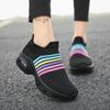 Fashion Large Size Women's Shoes Mesh Air Cushion Shoes Rainbow Shoes Casual Sports Shoes