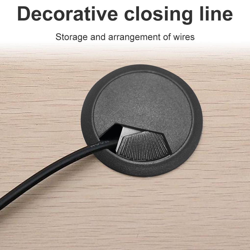 10pcs Desk Cord Grommet ABS Computer Cable Hole Cover Movable Round Desk Cord Hole Cover Plastic Computer Grommet