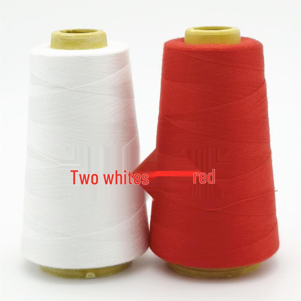 Household Sewing Threads: Black, White, Red - Fine 402 Pagoda Thread for Needlework & Flat Car Sewing