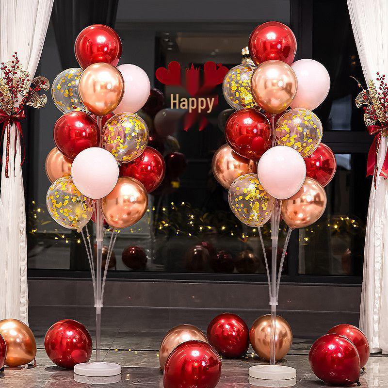 Romantisches Hochzeitszimmer Boden- und Tischballondekorationsset