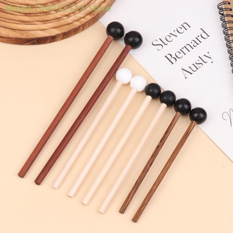 1Pair Silicone Tongue Drum Mallets Children's Hollow Drumsticks Percussion Instrument Accessories