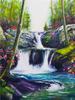 Hel kvadratisk/rund diamantmaling Landskap 5D DIY diamantbroderisalg Foss Rhinestones Mosaikkveggkunst