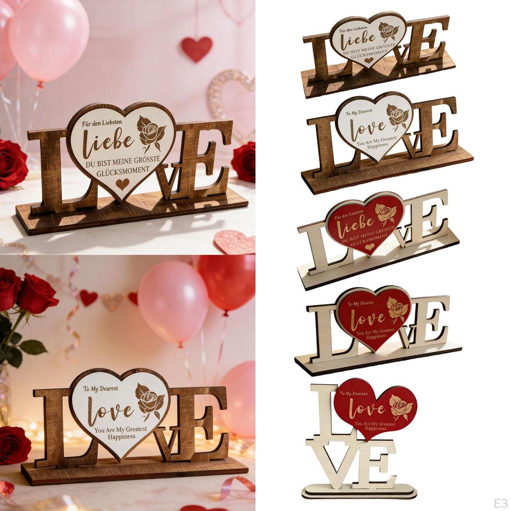Table Decoration – Valentine's Day Sign, Romantic Novelty, Collectible, Engagement Decoration,