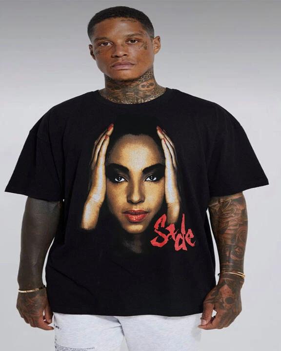 SADE  FACE SMOOTH OPERATOR SMOOTH JAZZ BLACK  T-Shirt Men s SIZES L